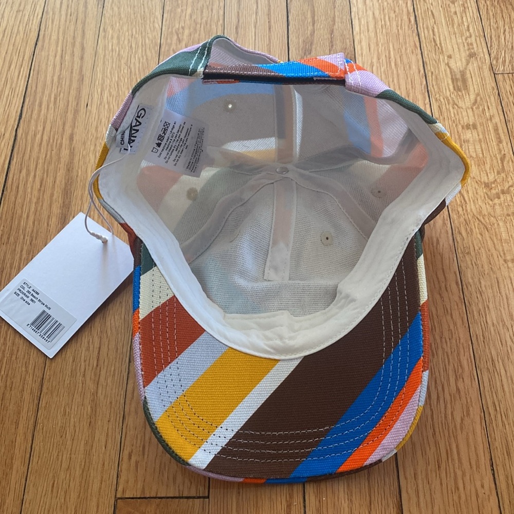 Ganni Stripped Hat - Picture 4 of 5